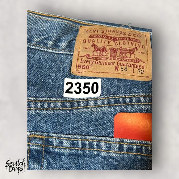 Levi's Men's 560 Loose Fit Tapered Leg Jeans W54 L32 Classic Comfortable Denim - Picture 9 of 9